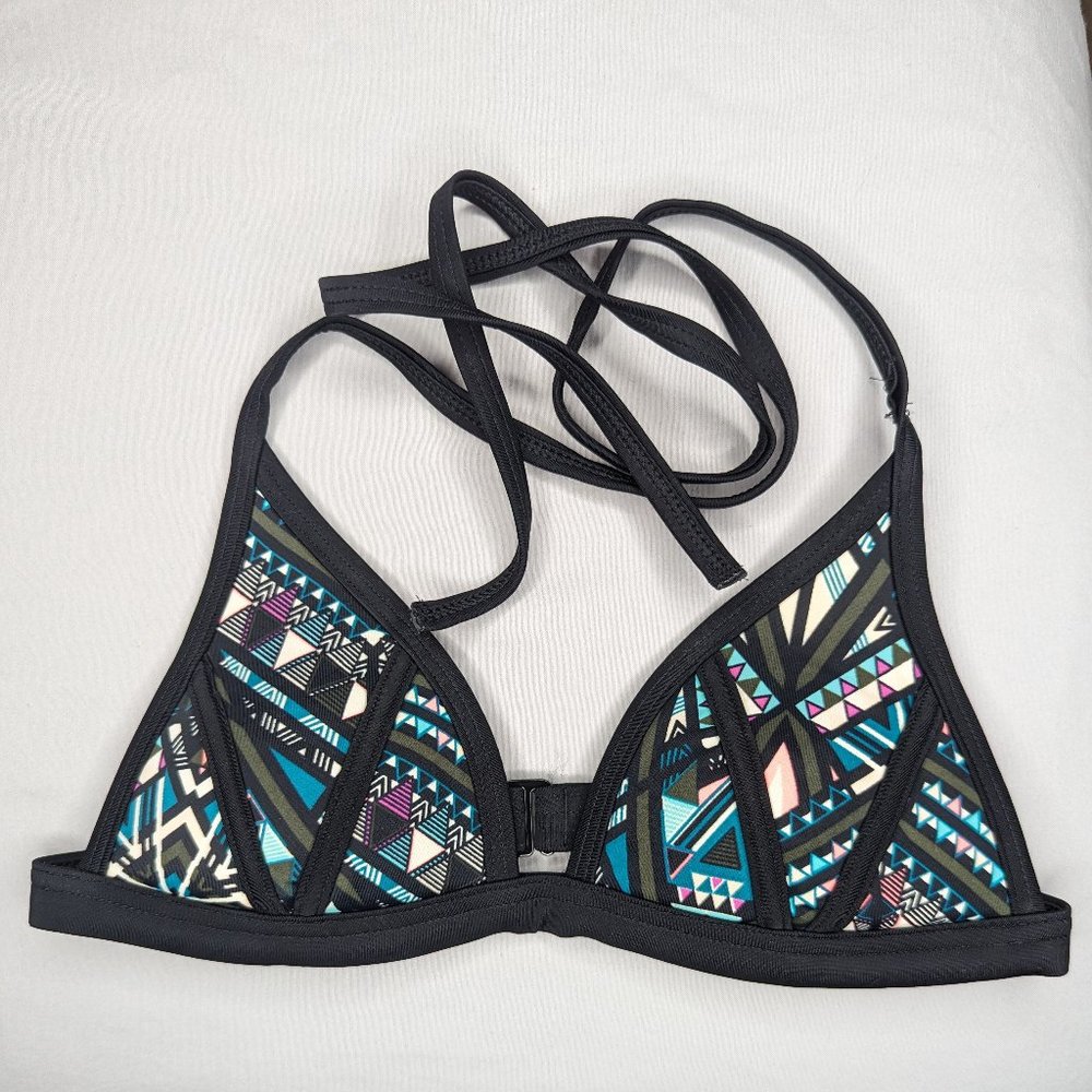 Blue Mosaic Triangle Top Bikini Swim (XS) PINK Victoria's Secret